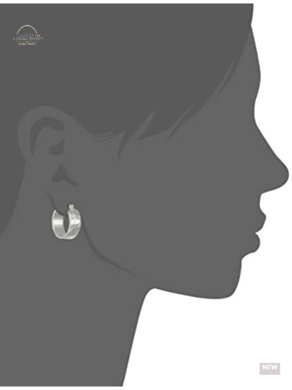 Small Hoop Earrings, Hypoallergenic Click-Top Closure, .78in Diameter